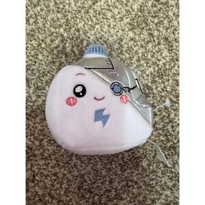 LankyBox Silver LankyBot Plush Robot 14” Official - Lightning Bolt Kawaii Face